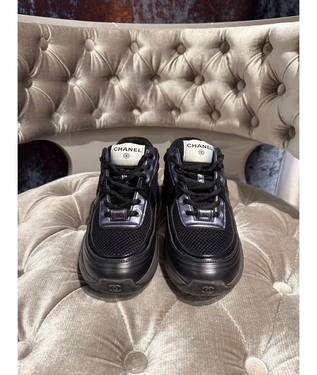 CHANEL Черные кроссовки, фото 3