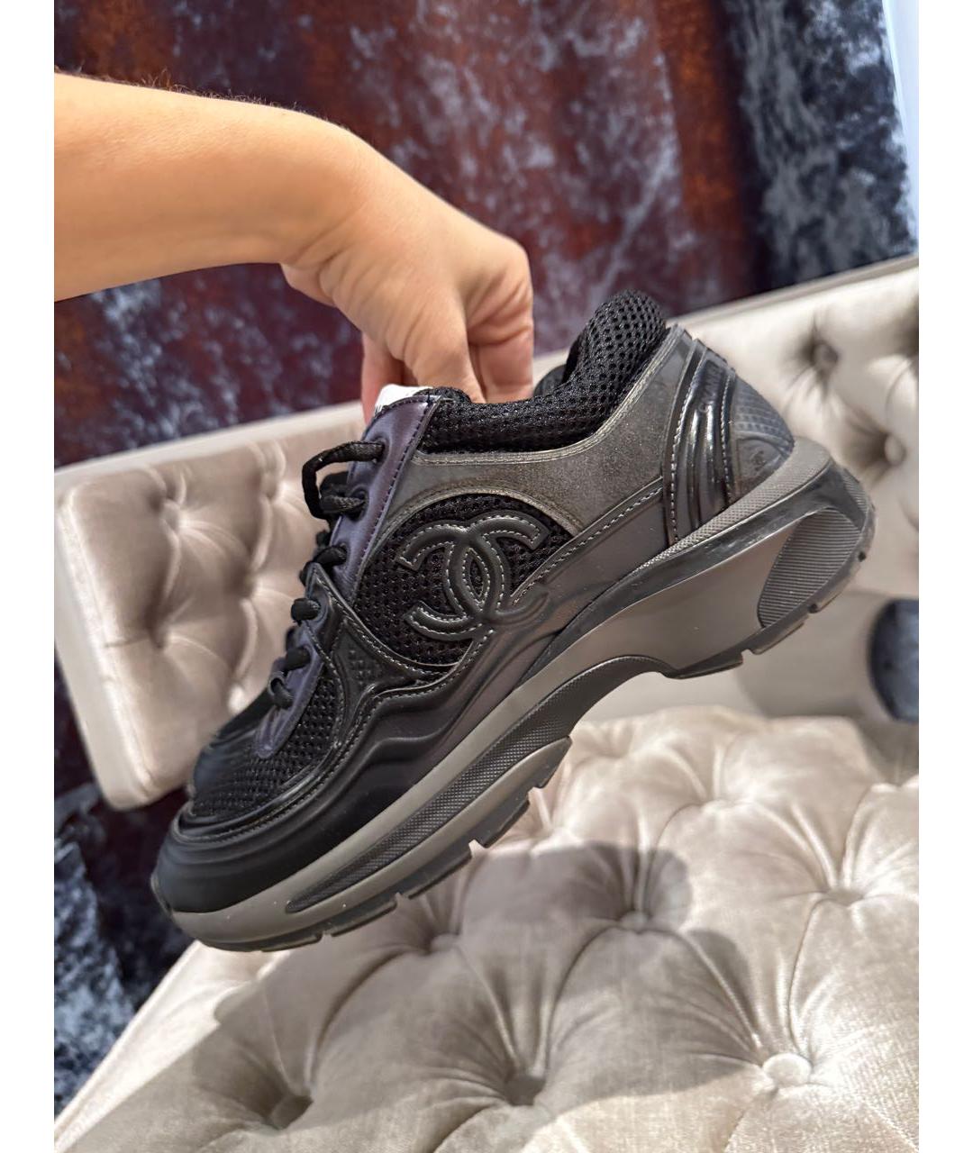 CHANEL Черные кроссовки, фото 8