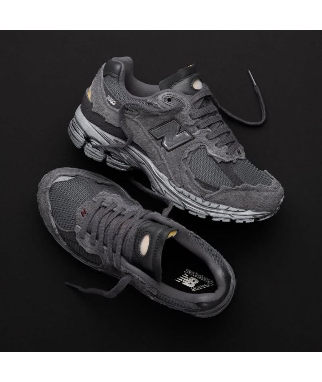 NEW BALANCE Антрацитовые замшевые низкие кроссовки / кеды, фото 8