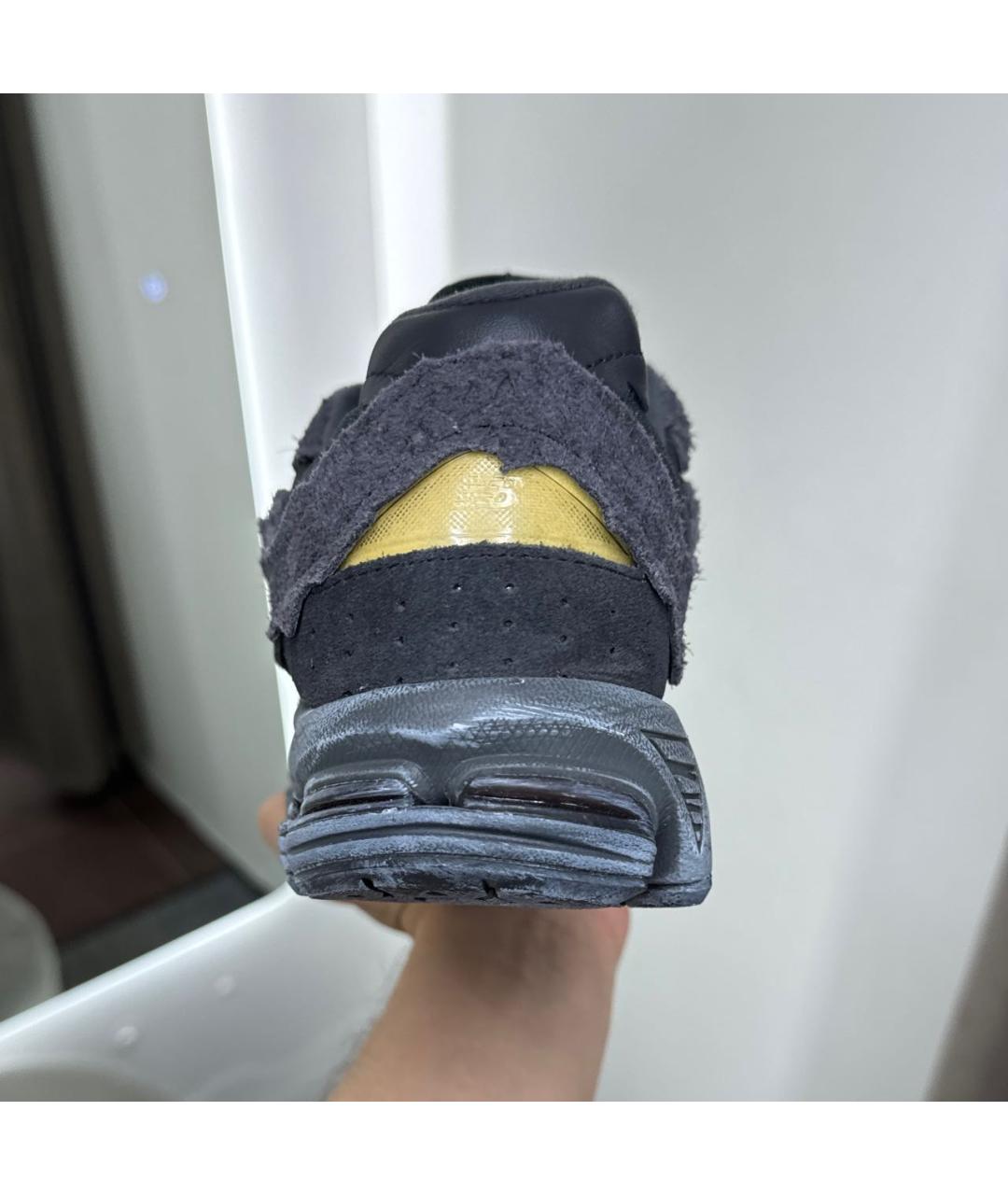 NEW BALANCE Антрацитовые замшевые низкие кроссовки / кеды, фото 6