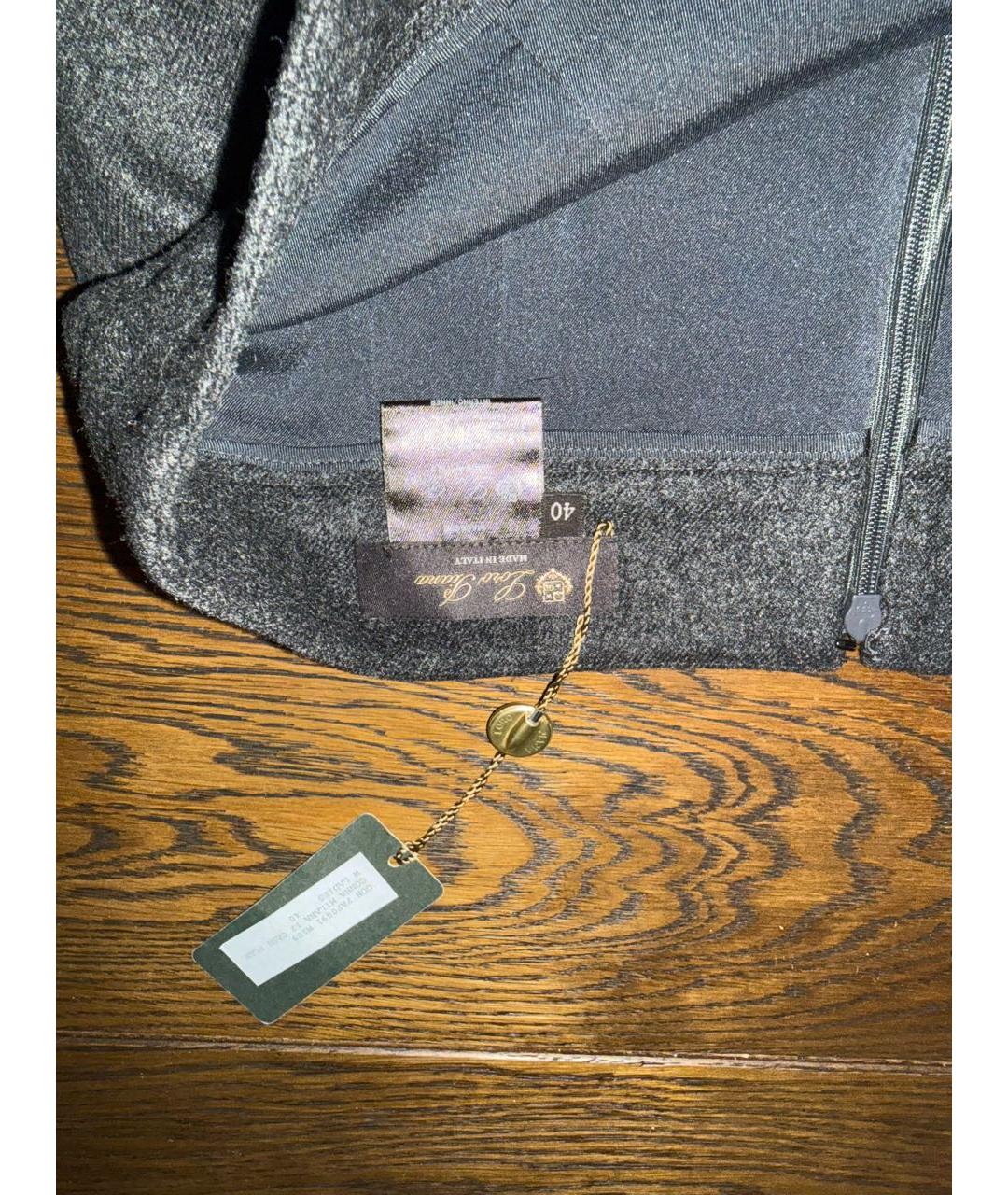 LORO PIANA Антрацитовая кашемировая юбка миди, фото 5