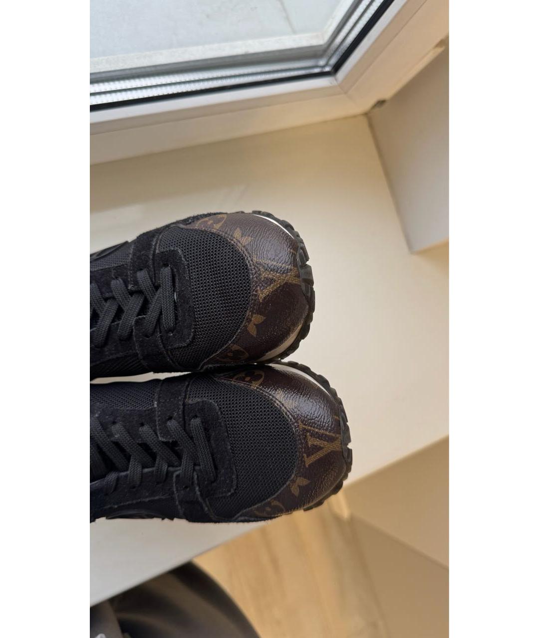 LOUIS VUITTON Черные кожаные кроссовки, фото 5