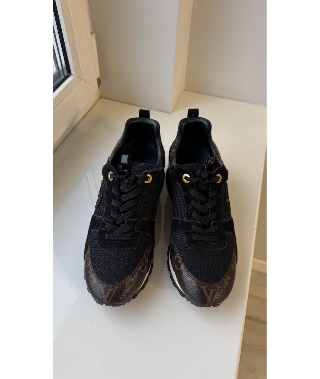 LOUIS VUITTON Черные кожаные кроссовки, фото 2