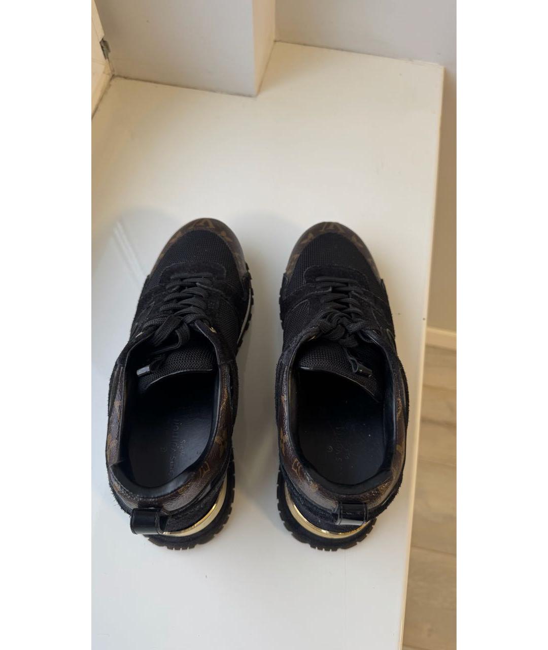 LOUIS VUITTON Черные кожаные кроссовки, фото 3
