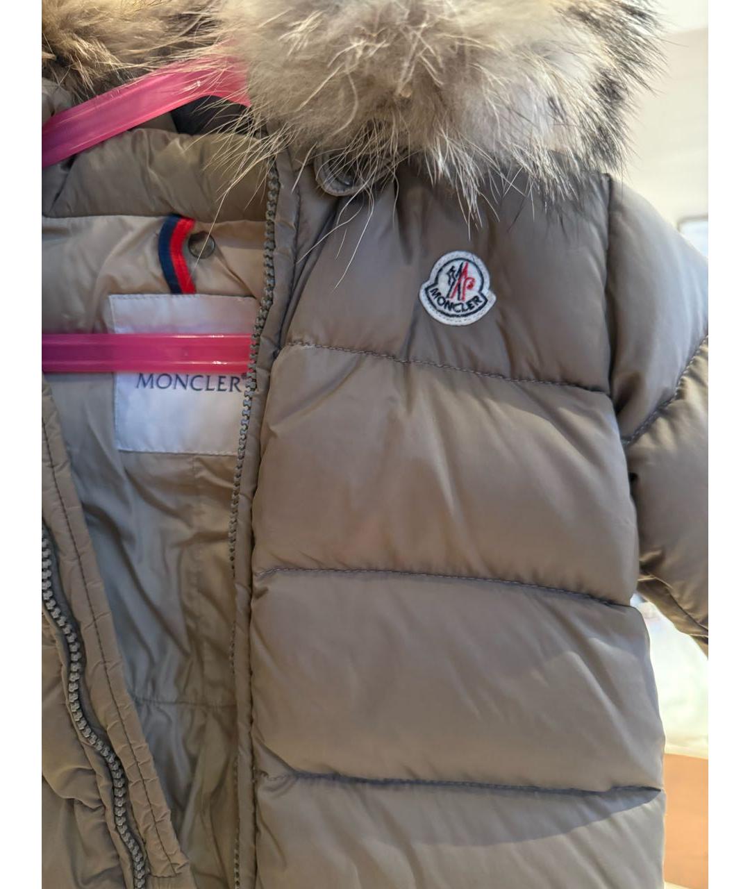 MONCLER Коричневый меховой комбинезон, фото 3