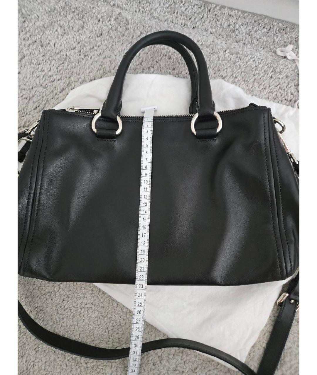 PRADA Черная кожаная сумка с короткими ручками, фото 3