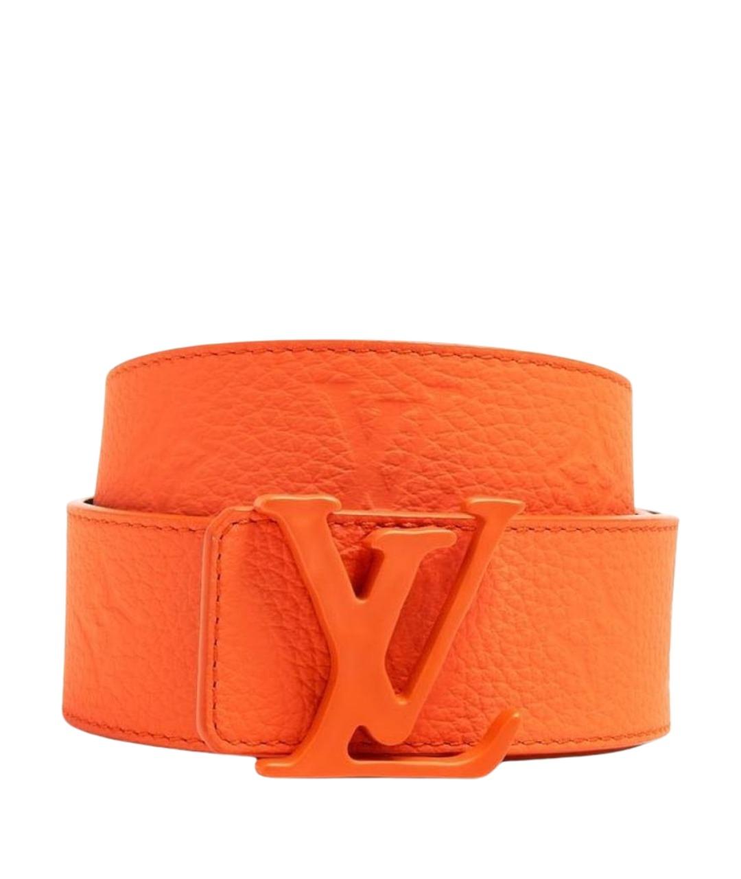LOUIS VUITTON Оранжевый кожаный ремень, фото 1