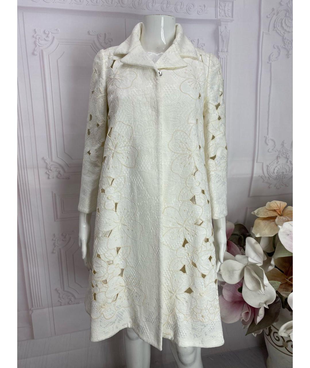 DOLCE&GABBANA Белое хлопковое пальто, фото 6