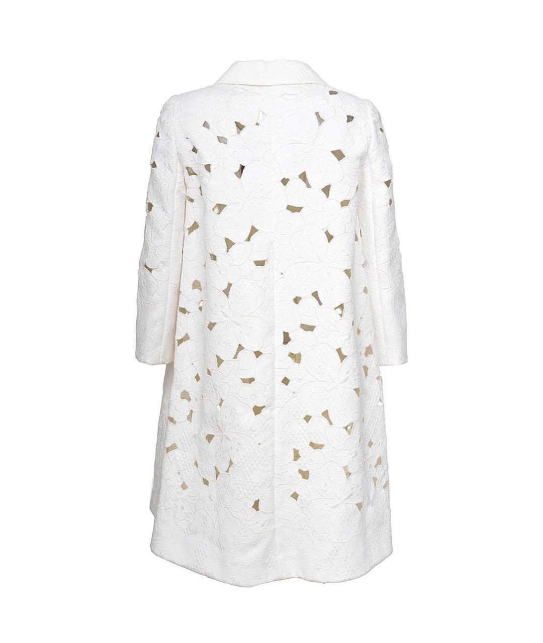 DOLCE&GABBANA Белое хлопковое пальто, фото 2