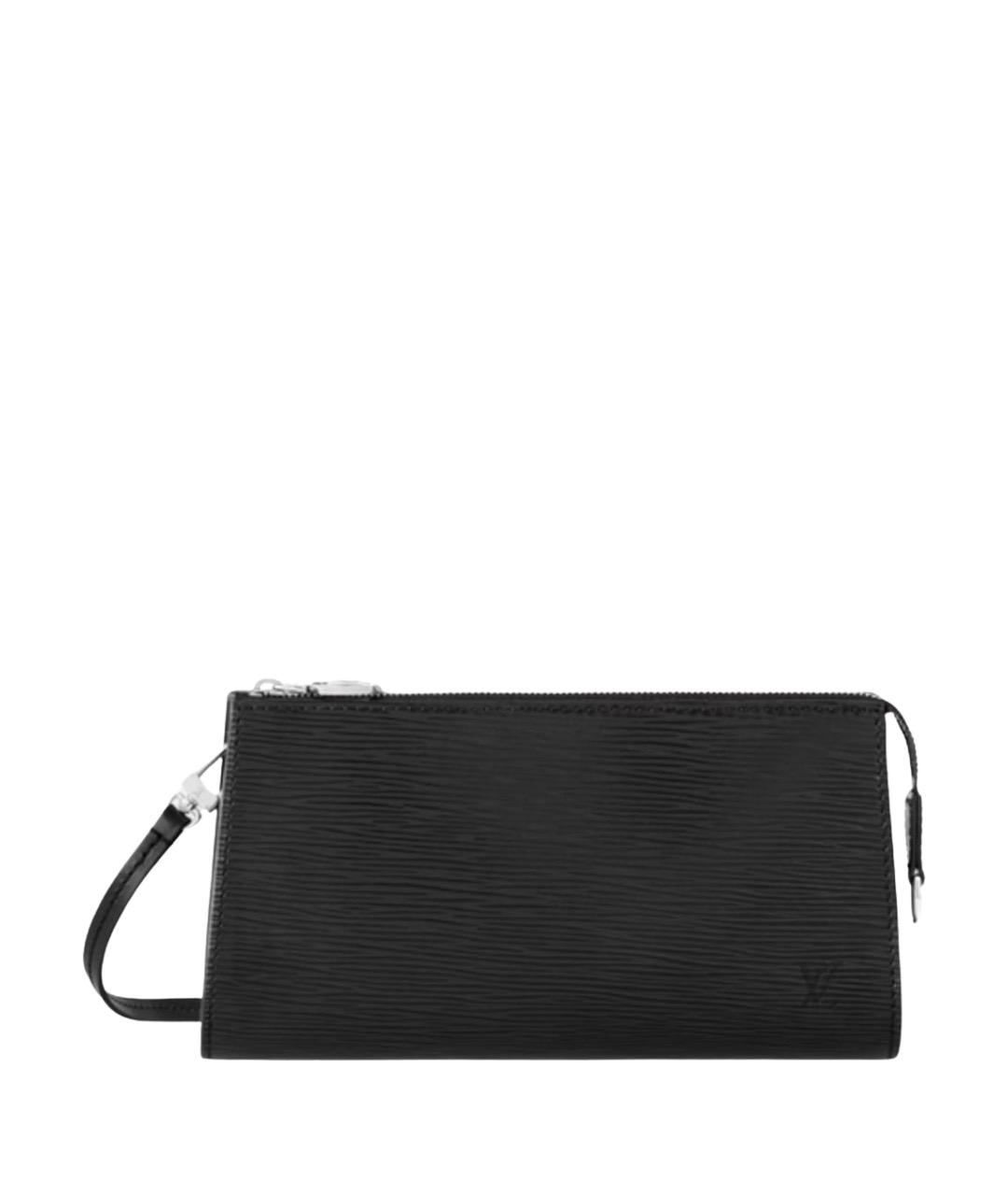 LOUIS VUITTON Черная кожаная сумка через плечо, фото 1