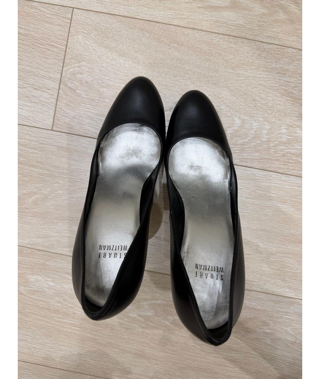 STUART WEITZMAN Черные кожаные туфли, фото 3