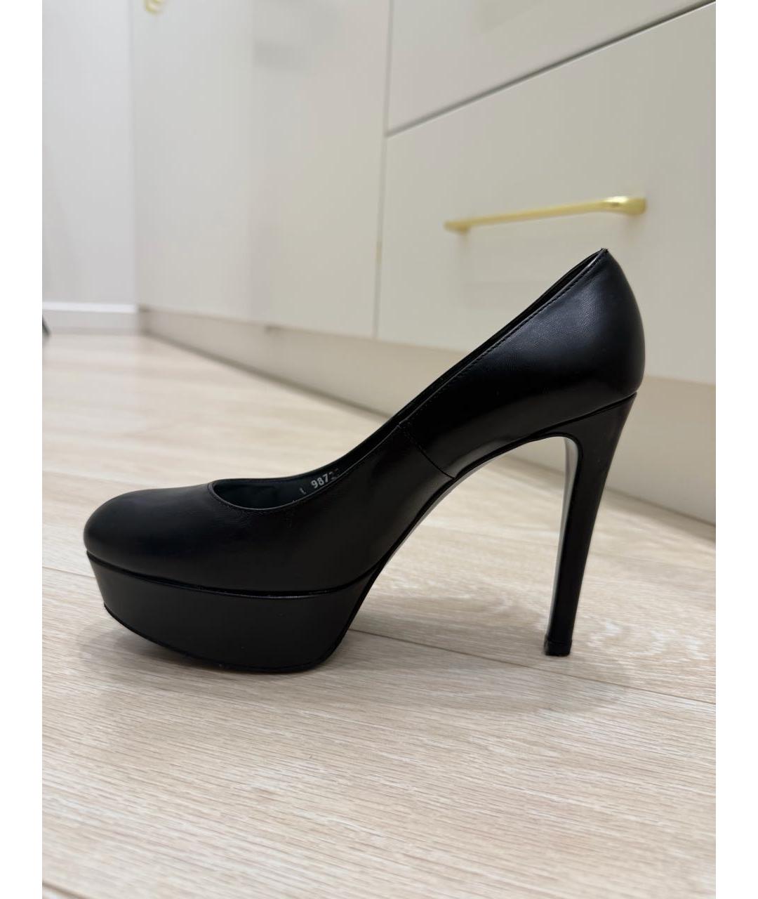 STUART WEITZMAN Черные кожаные туфли, фото 8