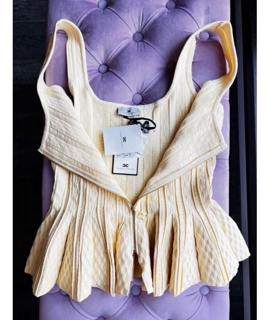 ELISABETTA FRANCHI Желтая блузы, фото 3