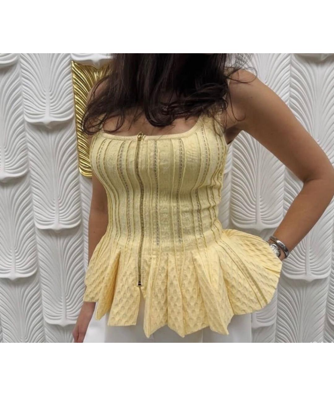 ELISABETTA FRANCHI Желтая блузы, фото 5