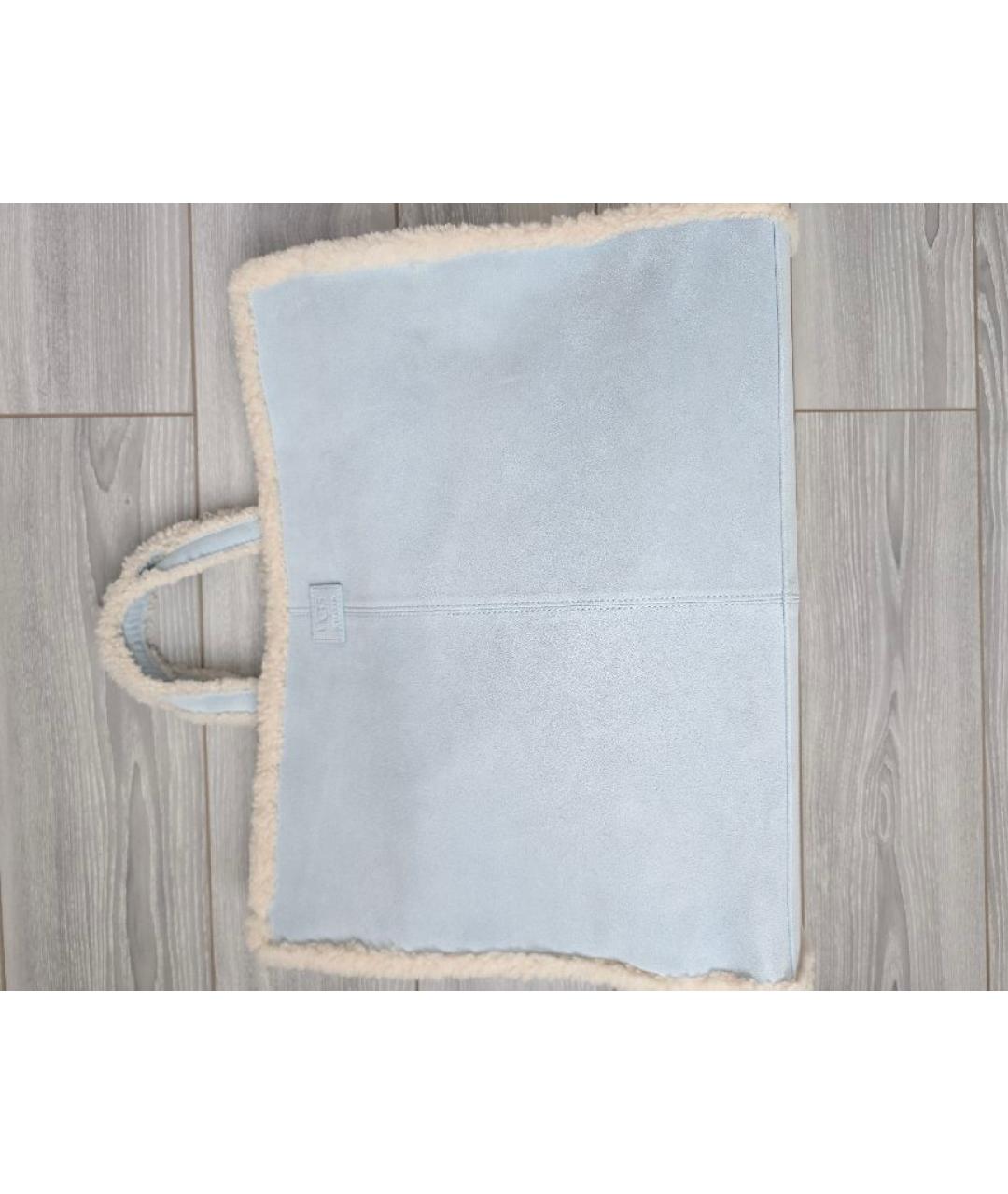 TELFAR Голубая замшевая сумка тоут, фото 3