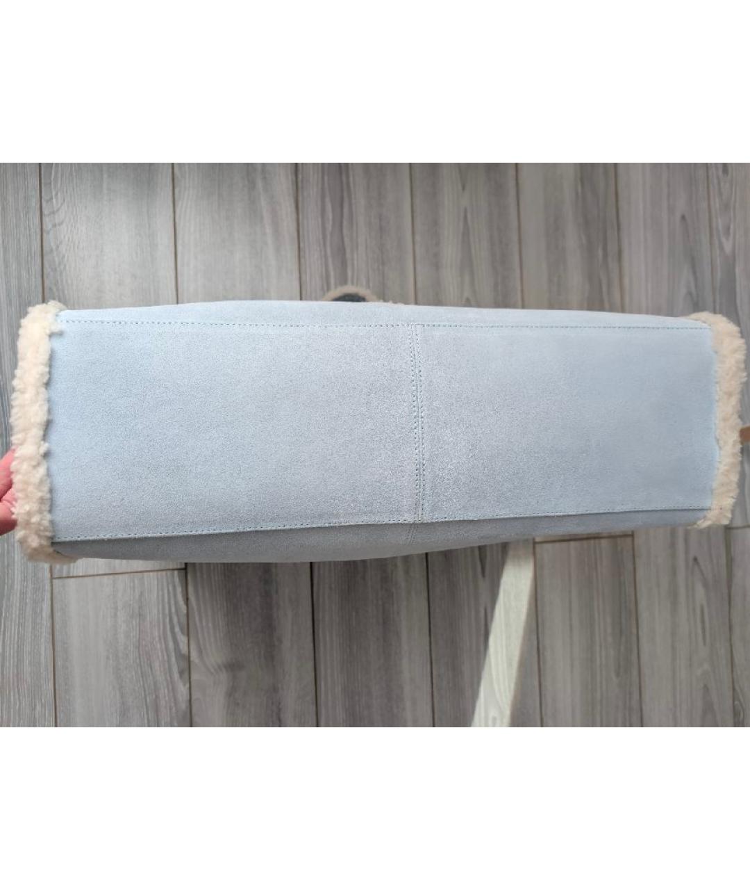 TELFAR Голубая замшевая сумка тоут, фото 5