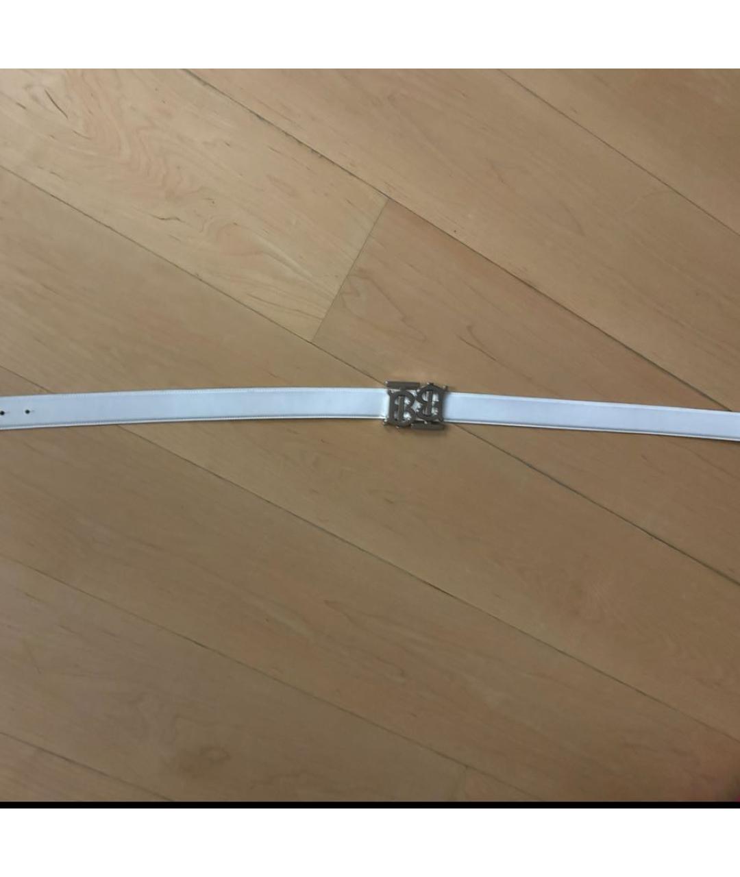 BURBERRY Белый кожаный ремень, фото 3