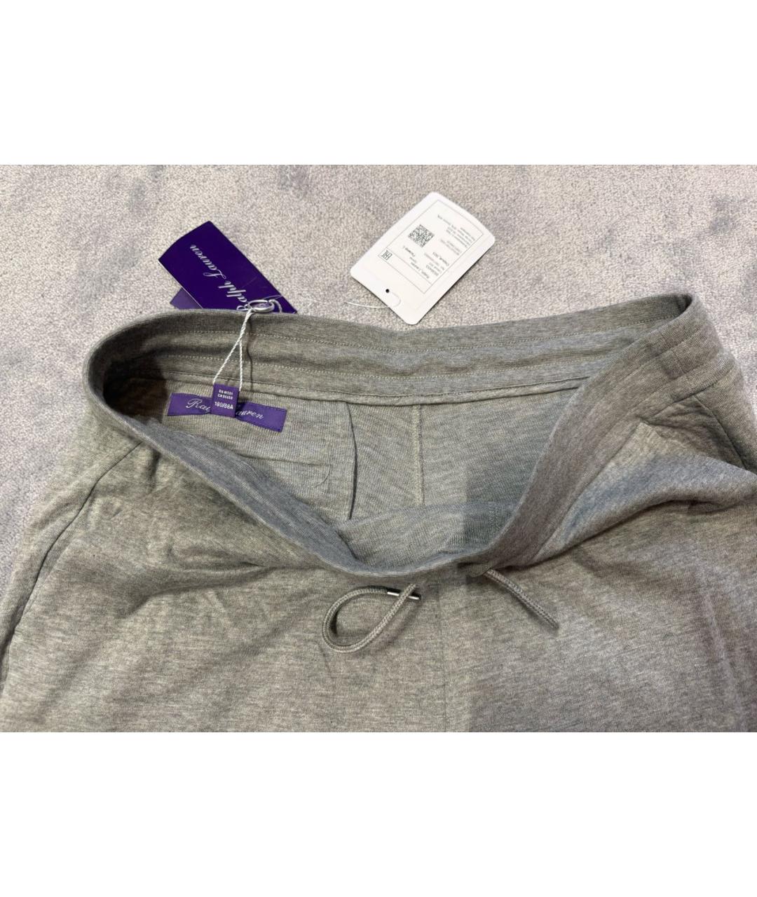 RALPH LAUREN Серые хлопковые повседневные брюки, фото 3