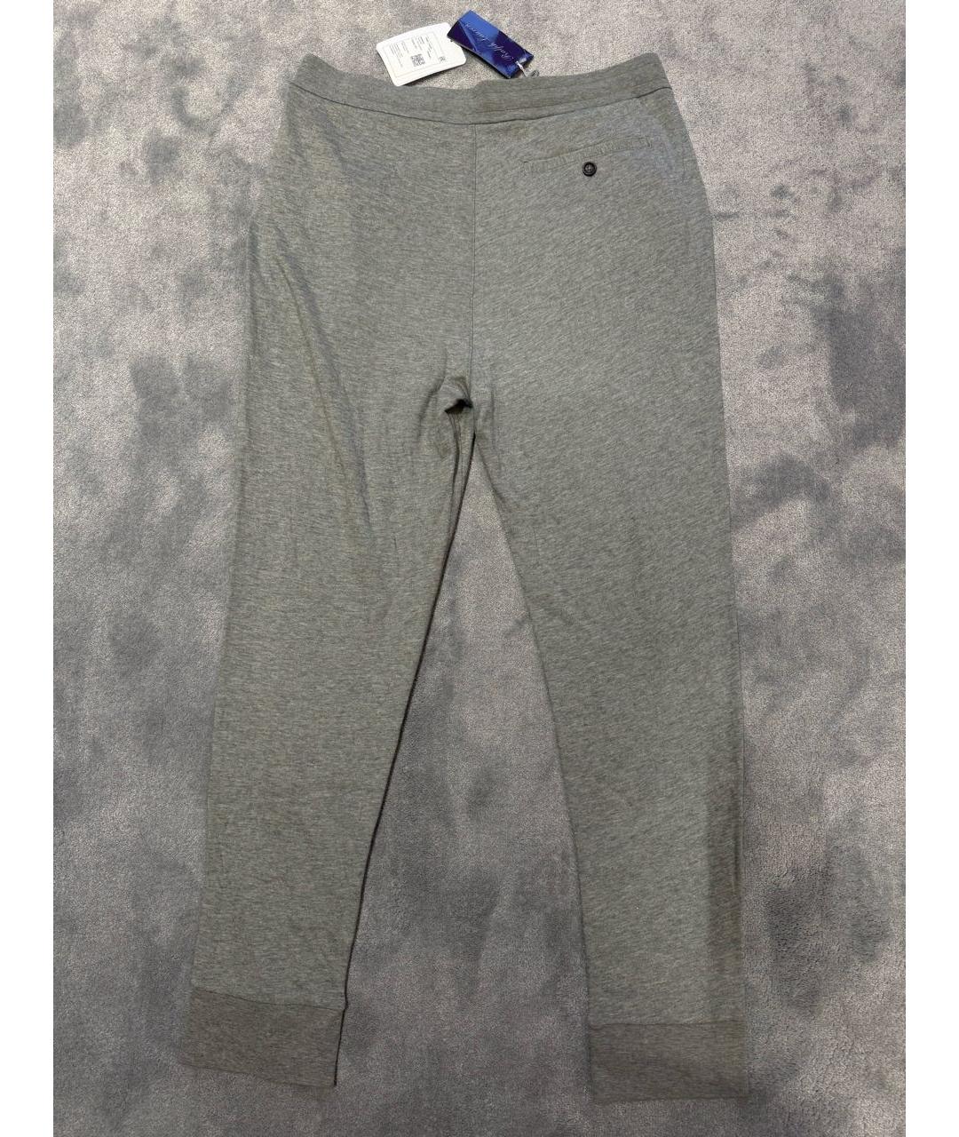 RALPH LAUREN Серые хлопковые повседневные брюки, фото 2