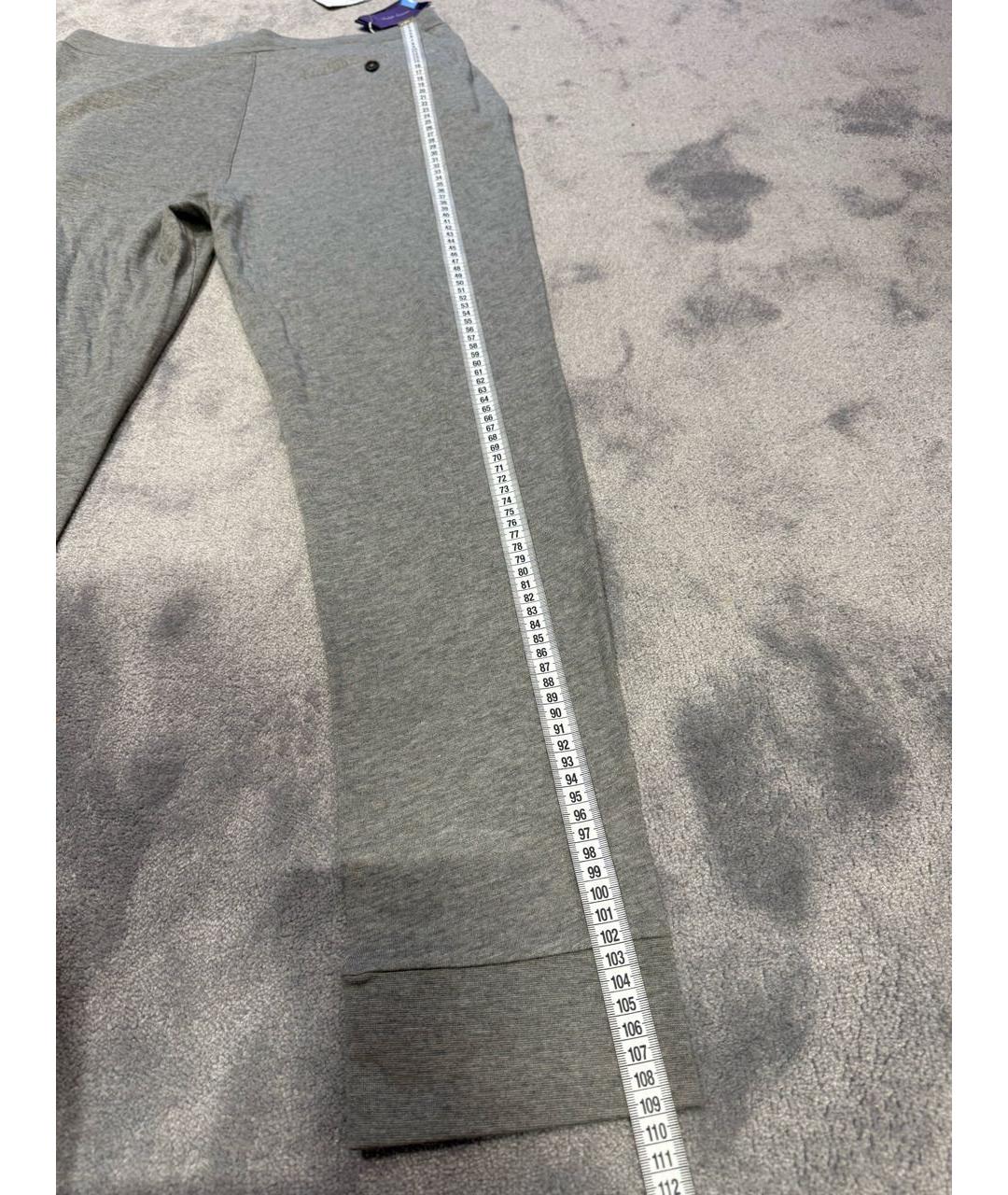 RALPH LAUREN Серые хлопковые повседневные брюки, фото 6