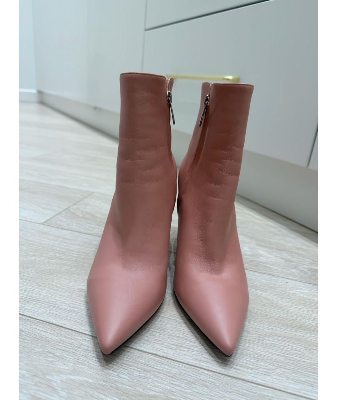 GIANVITO ROSSI Коралловые кожаные ботильоны, фото 2