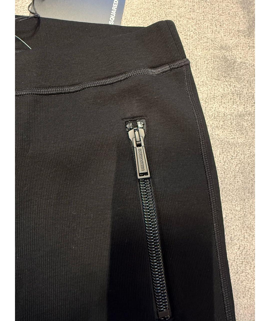 DSQUARED2 Черные вискозные повседневные брюки, фото 4