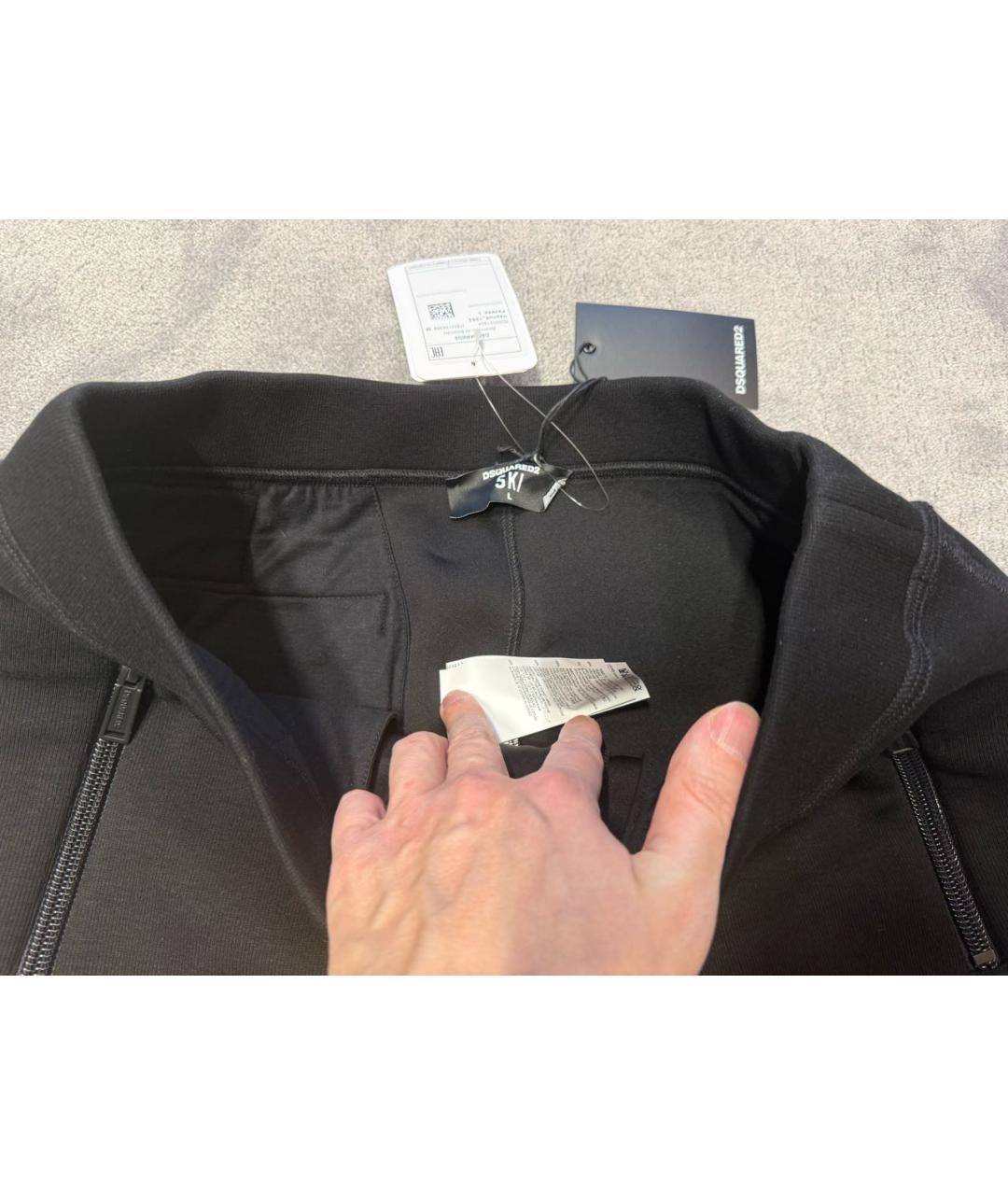 DSQUARED2 Черные вискозные повседневные брюки, фото 3