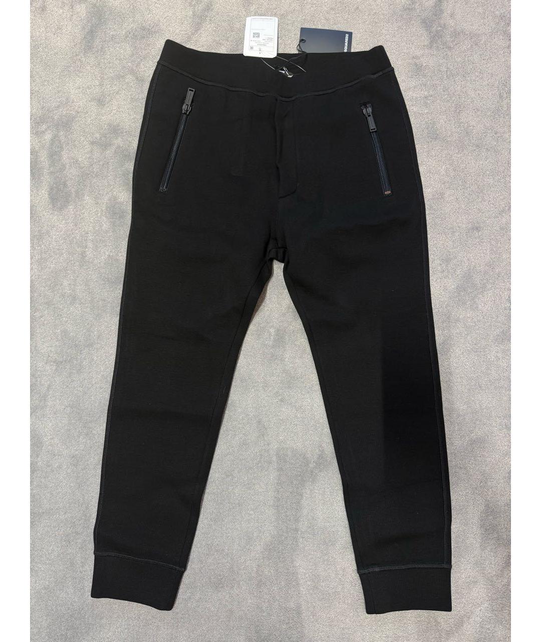 DSQUARED2 Черные вискозные повседневные брюки, фото 9