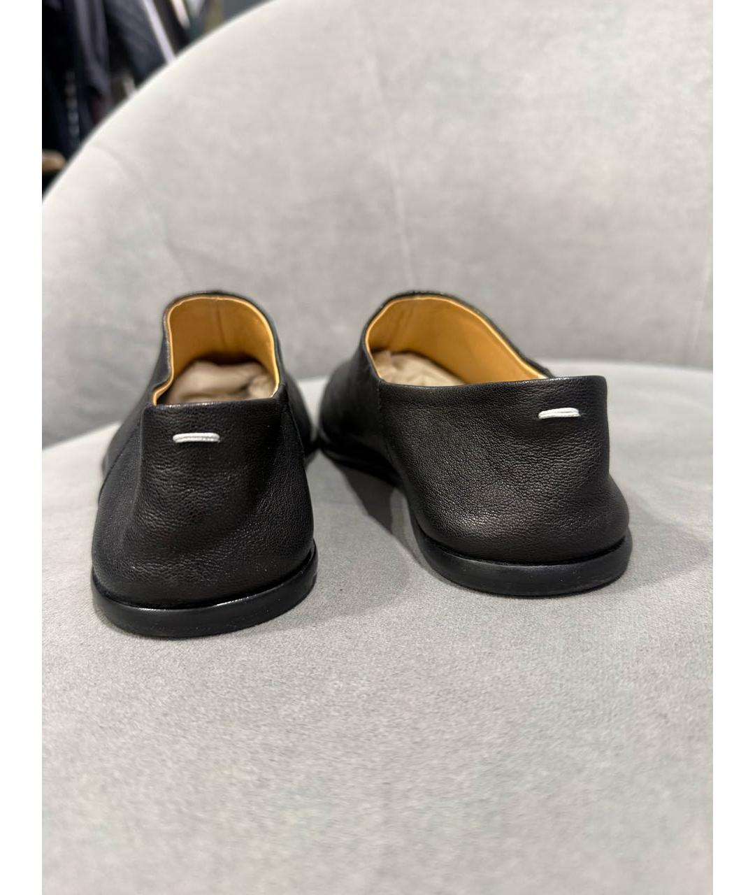 MAISON MARGIELA Черные кожаные брогги и оксфорды, фото 5