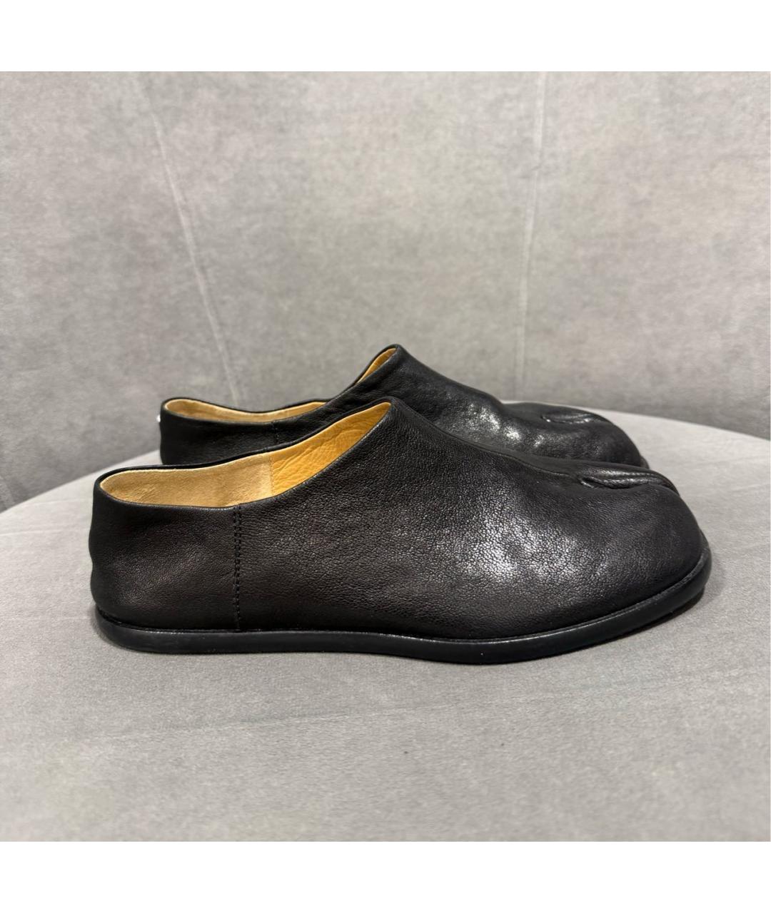 MAISON MARGIELA Черные кожаные брогги и оксфорды, фото 6