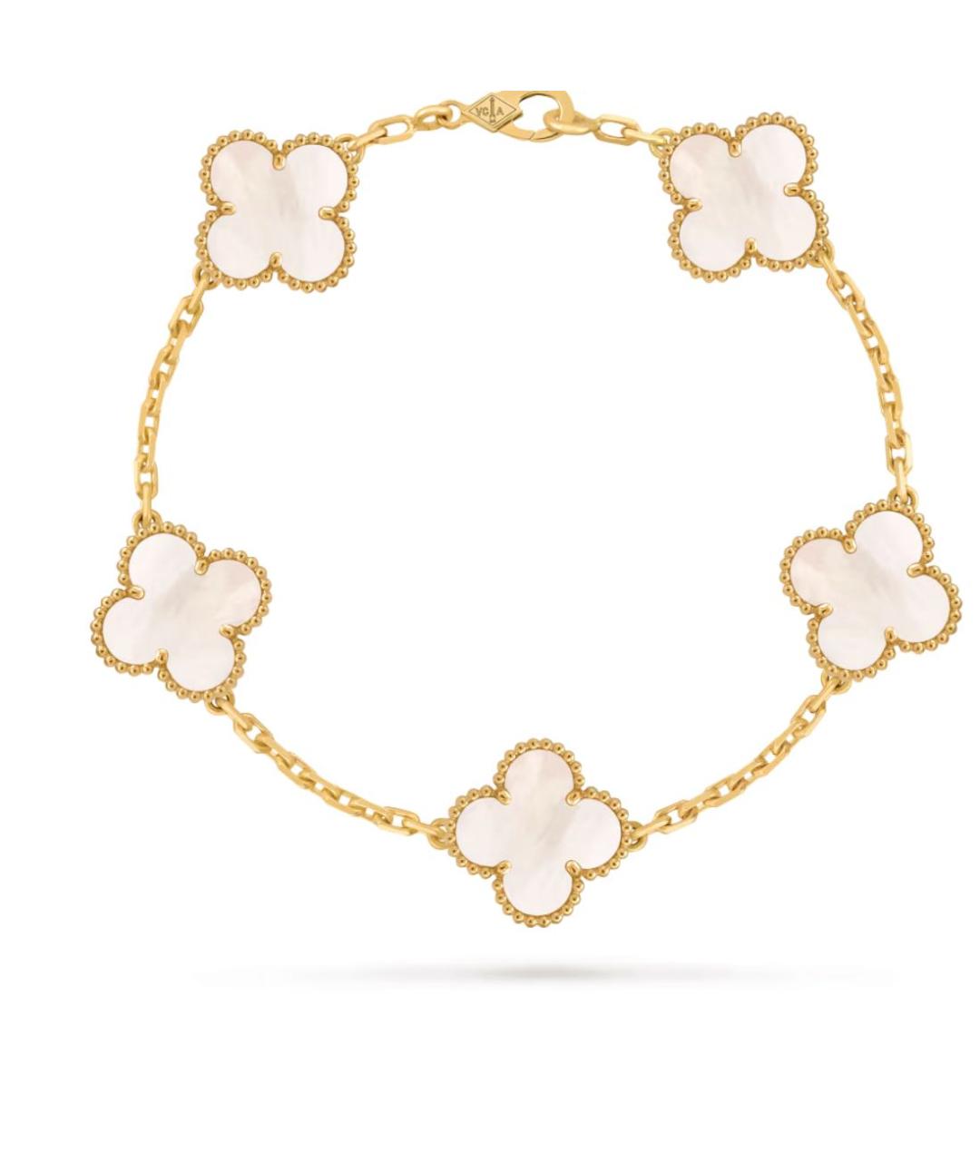 VAN CLEEF & ARPELS Белый браслет из желтого золота, фото 6