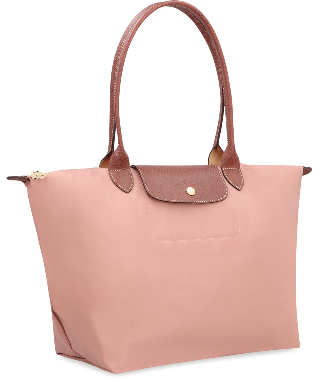 LONGCHAMP Розовая тканевая сумка тоут, фото 3