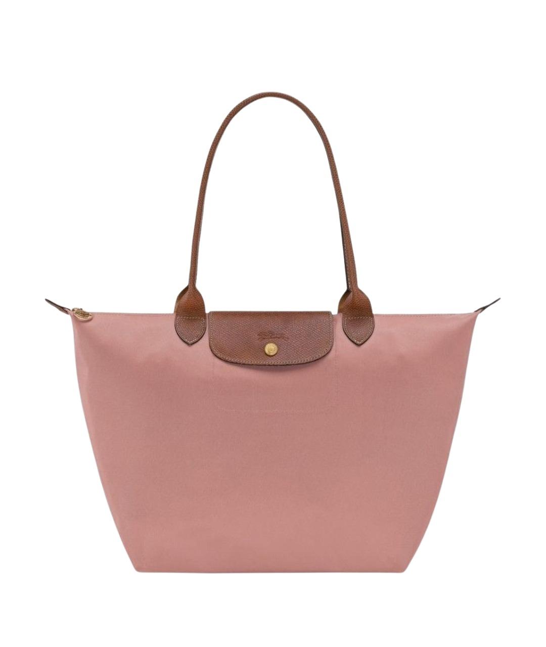 LONGCHAMP Розовая тканевая сумка тоут, фото 1