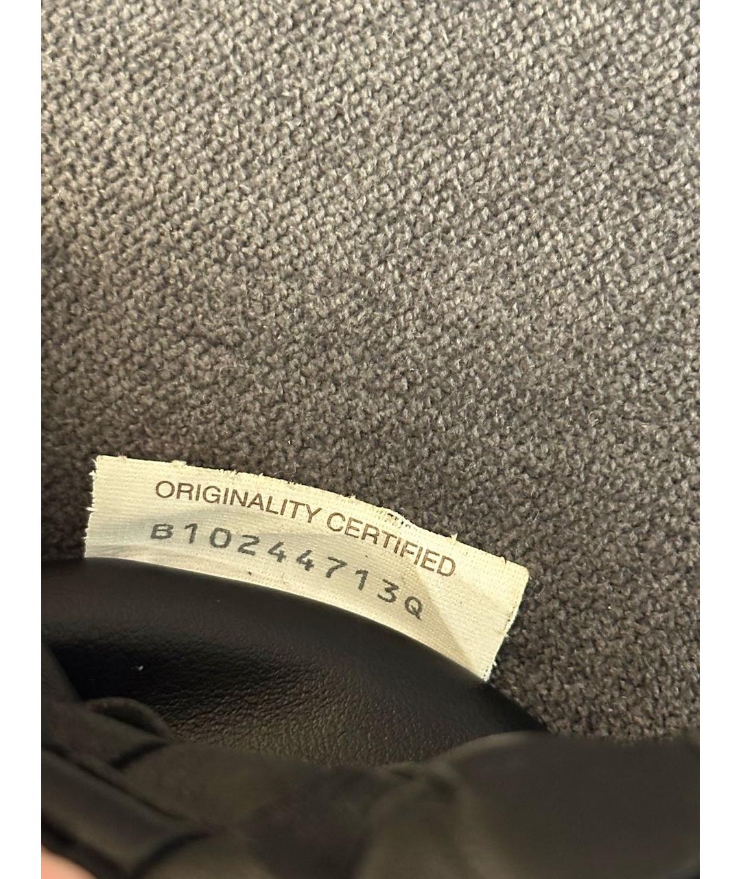 BOTTEGA VENETA Черная кожаная сумка с короткими ручками, фото 5