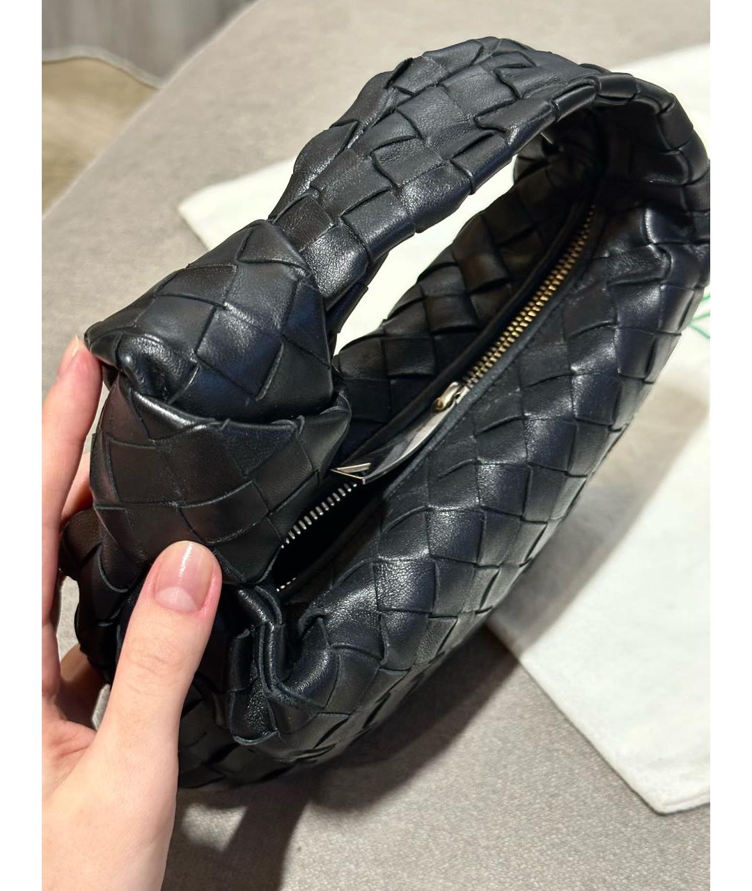 BOTTEGA VENETA Черная кожаная сумка с короткими ручками, фото 2