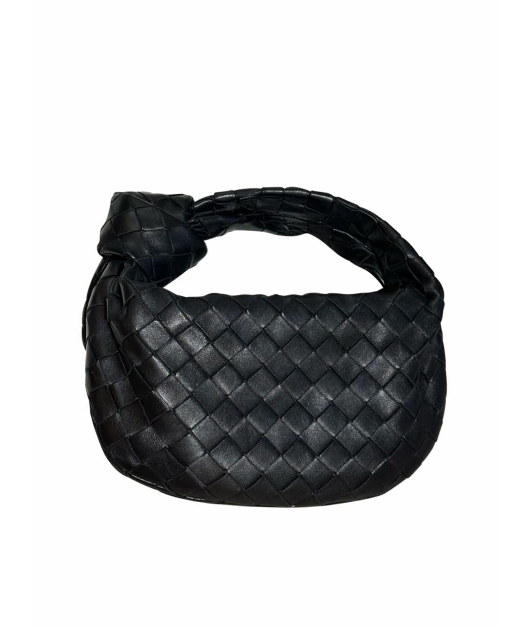 BOTTEGA VENETA Черная кожаная сумка с короткими ручками, фото 1