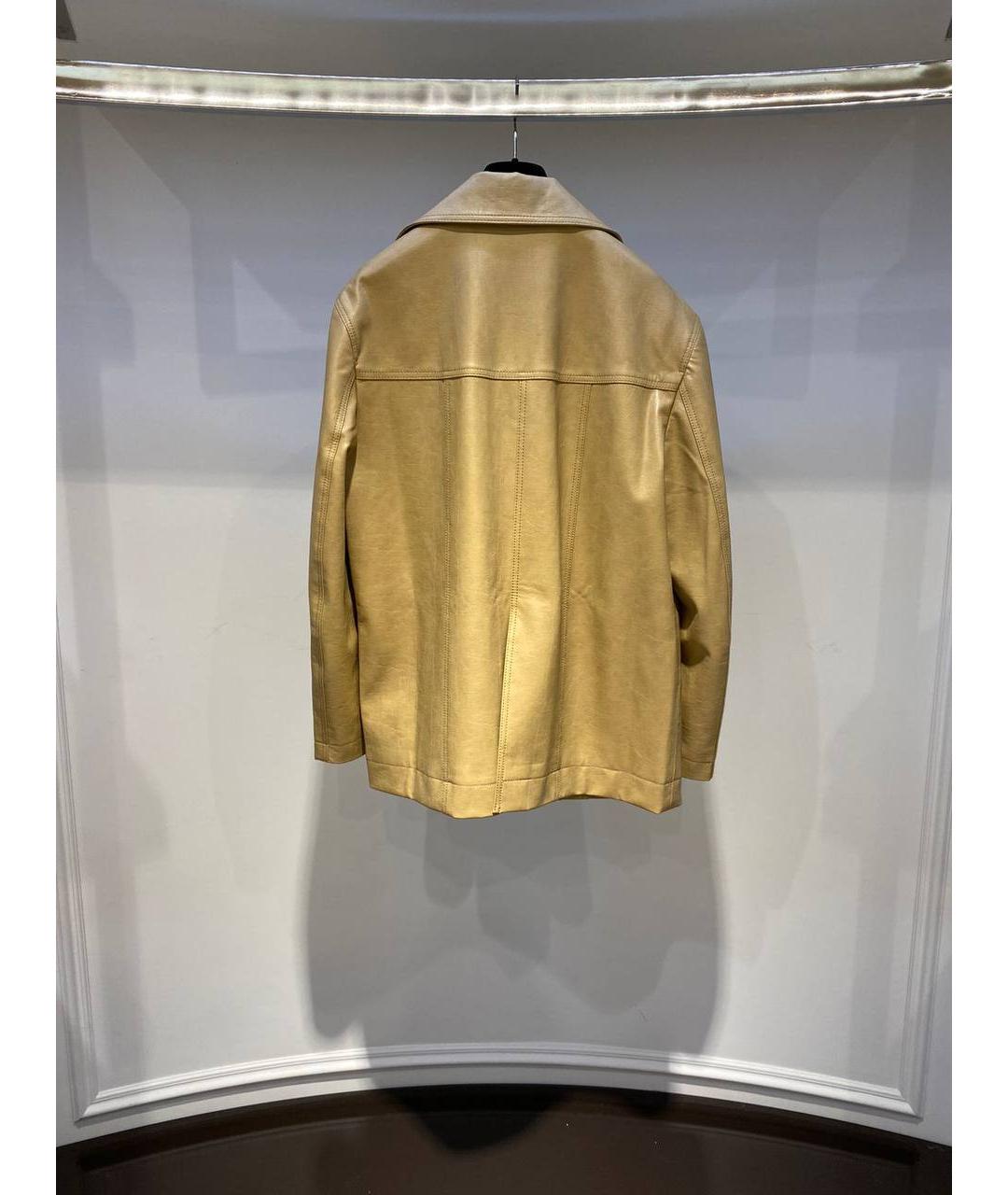 REJINA PYO Бежевая кожаная куртка, фото 3