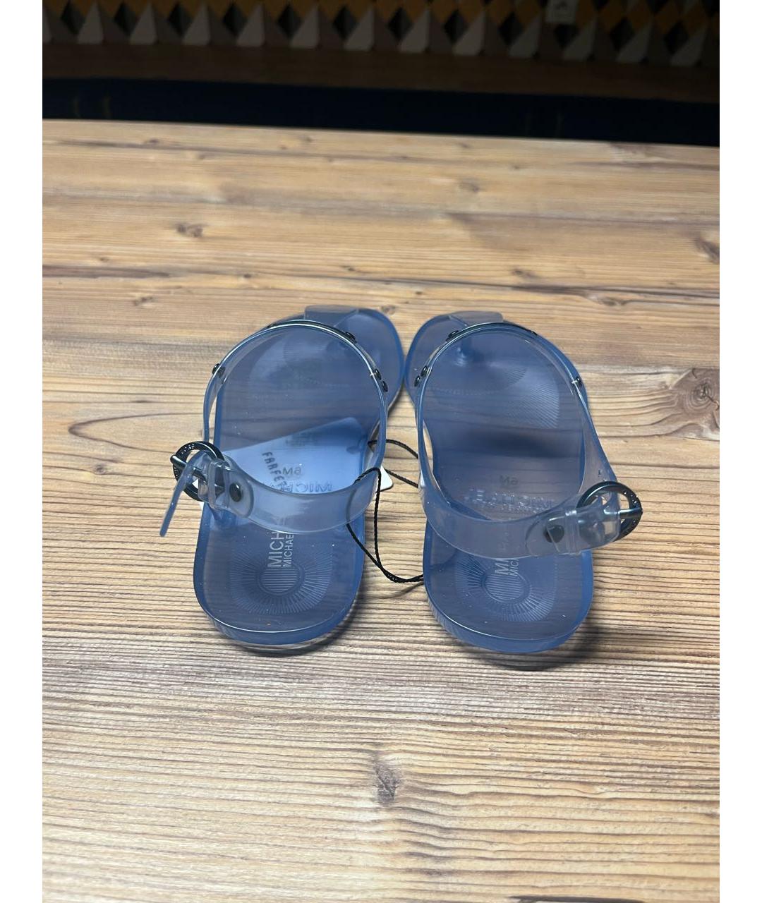 MICHAEL MICHAEL KORS Голубые резиновые сандалии, фото 4