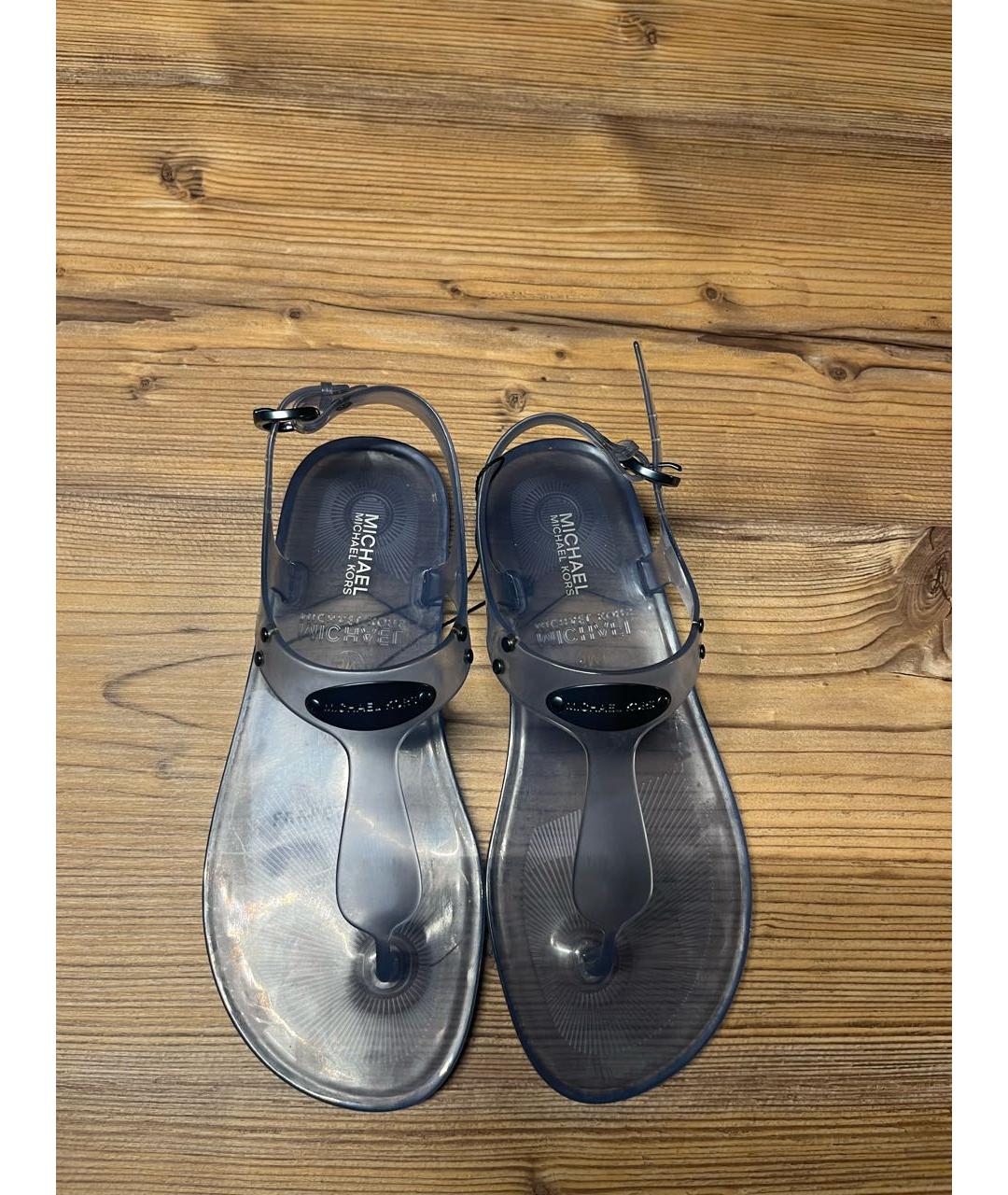 MICHAEL MICHAEL KORS Голубые резиновые сандалии, фото 5