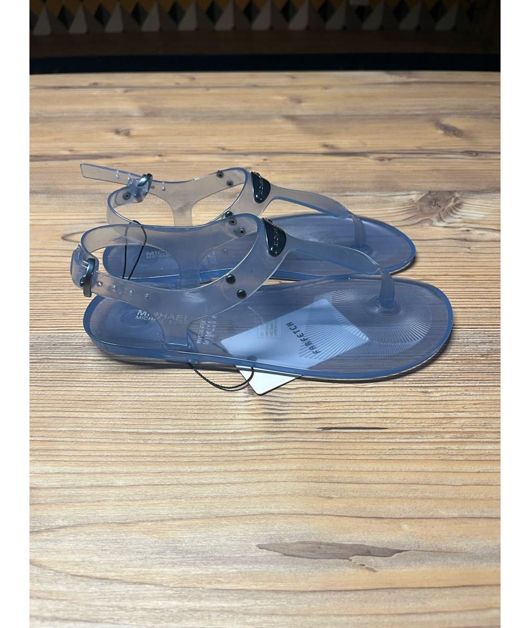 MICHAEL MICHAEL KORS Голубые резиновые сандалии, фото 7