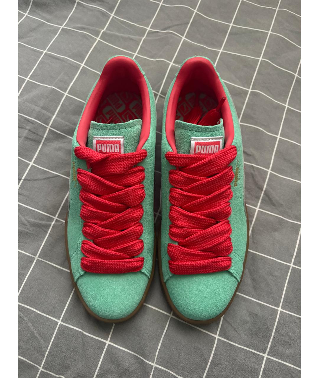 PUMA Бирюзовые замшевые кеды, фото 2