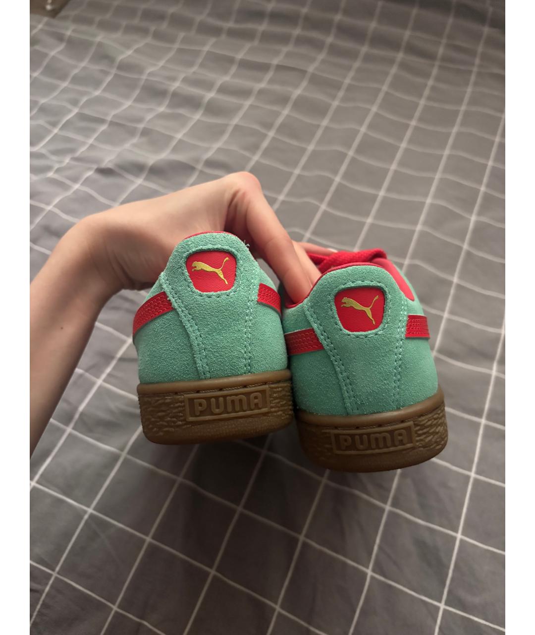 PUMA Бирюзовые замшевые кеды, фото 3