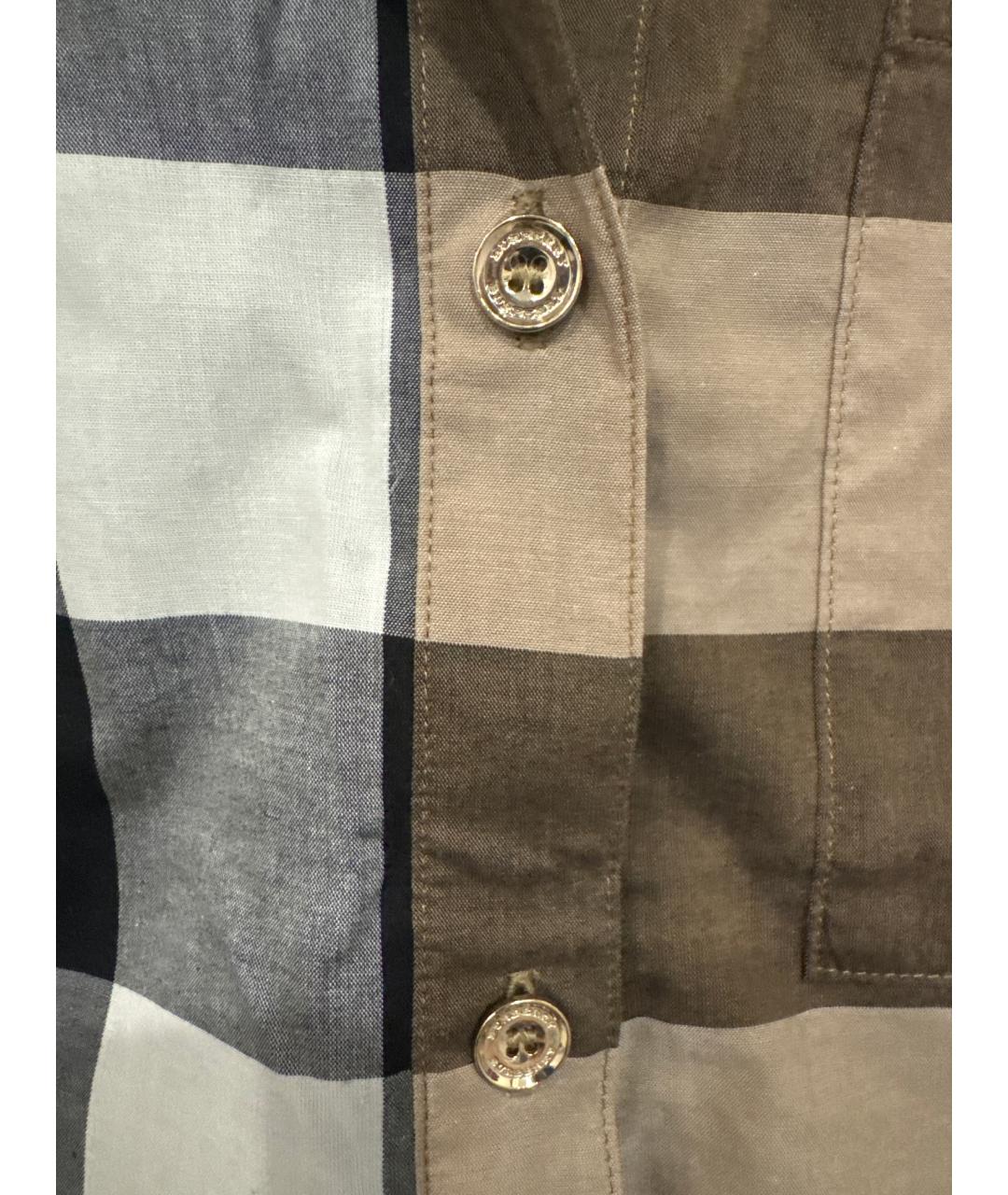 BURBERRY Бежевое хлопковое повседневное платье, фото 4