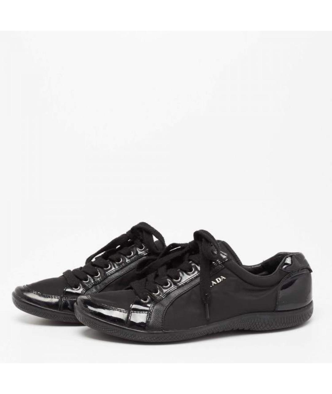 PRADA Черные текстильные кроссовки, фото 8