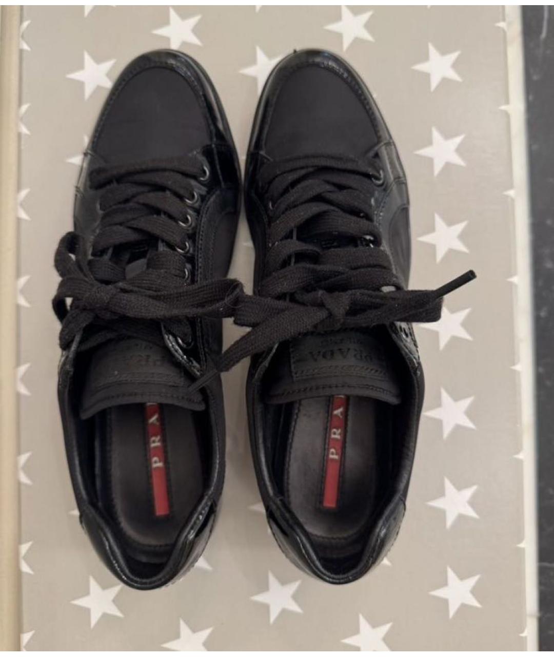 PRADA Черные текстильные кроссовки, фото 3