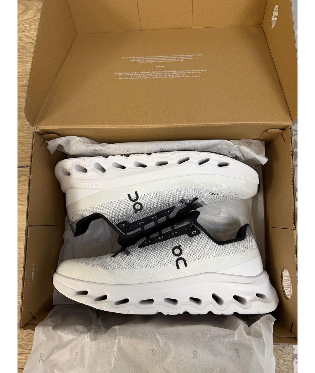 ON Белые текстильные низкие кроссовки / кеды, фото 6