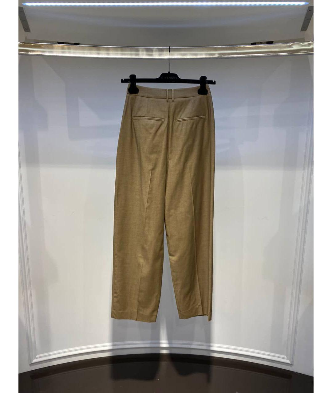 REJINA PYO Коричневые шерстяные брюки широкие, фото 3