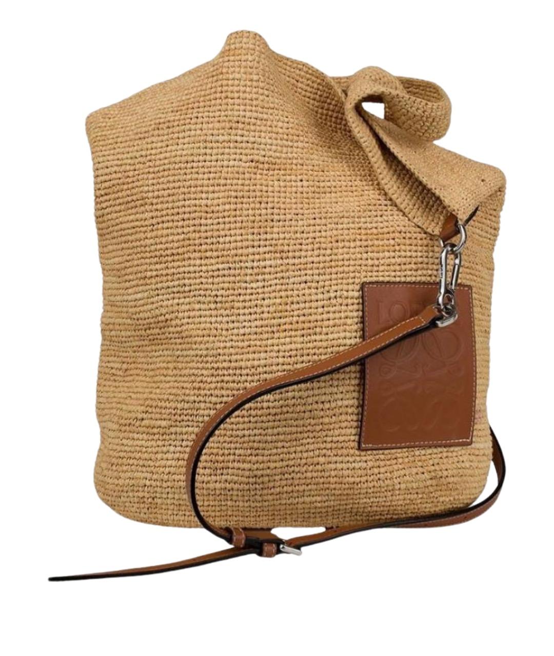 LOEWE Бежевая пляжная сумка, фото 1