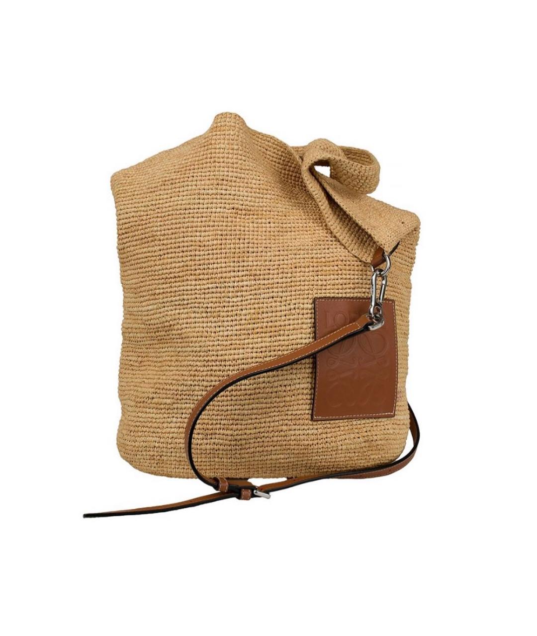 LOEWE Бежевая пляжная сумка, фото 7