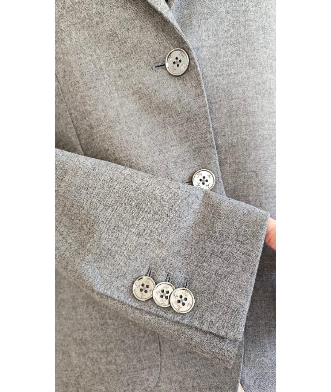 FAY Серый шерстяной жакет/пиджак, фото 7